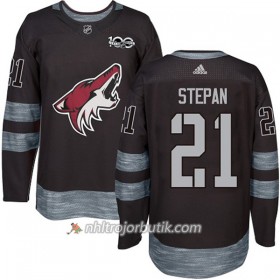 Män Ishockey Arizona Coyotes Tröja Derek Stepan 21 1917-2017 100th Anniversary Adidas Svart Authentic